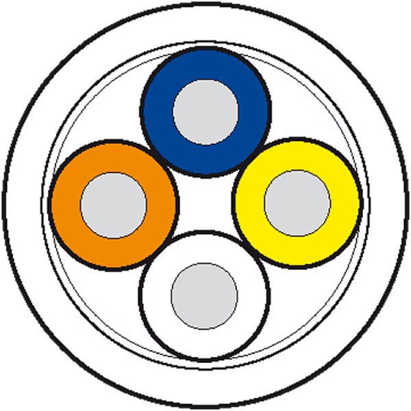 CABLE DRUM Ã˜ 355MM, PUR 1x4X0.34 shielded green UL/CSA+robot 100m, Murr Elektronik, Mfr#: 7000-C0201-7930000